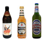 Bierflaschen: Heller Seggl, Ožujsko Cool bezalkoholno pivo und Perlenbacher Gold